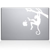 The Decal Guru Monkey Branch MacBook Decal Vinyl Sticker - 15" MacBook Pro (2015 & Older) - White (1130-MAC-15P-W)