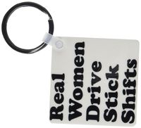 3dRose Real women drive stick shifts - Key Chains, 2.25 x 4.5 inches, set of 2 (kc_159655_1)
