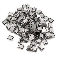 Yohii 100Pcs Type B Micro USB Female Jack Socket Adapter Solder Port Connector Repair Parts for Mobile Phone PCB SMT
