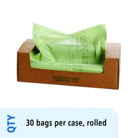 STOUT by Envision STO-E4860E85 EcoSafe-6400 Compostable Bags, 48" x 60", 64 gal Capacity, 0.85 mil Thickness, Green (Pack of 30)