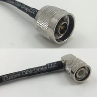 3 feet RFC195 KSR195 N MALE to TNC Male Angle Pigtail Jumper RF coaxial cable 50ohm High Quality Quick USA Shipping