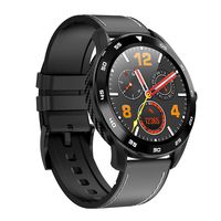 S5 Smart Watch for Mens Sports Smartwatch with Bluetooth Calling Music Control & ECG PPG Heart Rate Blood Pressure Oxygen SpO2 Monitor Fitness Activity Tracking Touch Screen IP68 Waterproof (Leather)