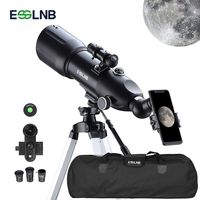 ESSLNB Telescopes for Adults Kids Astronomy Beginners 80mm Astronomy Telescopes with 10X Phone Mount Refractor Telescope Tripod and Case