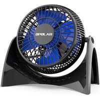 OPOLAR Portable Desk USB Fan, Super Quiet, Maximal 40db, Perfect Table Fan, Small Size, 2 Speeds, 360° Rotating Free Adjustment Personal Fan for Home,Office and Dorm-Blue
