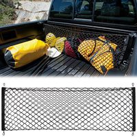 AndyGo Cargo Net Envelope Style Trunk Organizer Vehicle Storage Fit for Toyota Tacoma 2015 2016 2017 2018 2019 Accessories