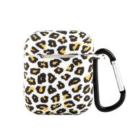UR Sunshine AirPods Case, Girls Super Beautiful Creative One-Piece Wild Leopard Pattern AirPods Case, Soft TPU Silicone Earphone Wireless Charging Case Cover for AirPods1&2+Hook- Brown Leopard