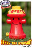 Matty's Toy Stop Henry The Hydrant Water Sprinkler for Kids, Attaches to Standard Garden Hose & Sprays Up to 10 Feet High & 16 Feet Wide, Measures 10.75" High