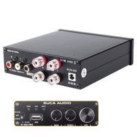 TDA7498E 2 Channel Stereo Audio Amplifier Receiver, Ansten 2.0CH Bluetooth 5.0 Mini Hi-Fi Class D Integrated Amp for Home Desktop Speakers 160W x 2 with Bass Treble and USB Port