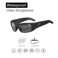 OHO sunshine Waterproof Video Sunglasses, 1080P HD Outdoor Sports Action Camera with 32GB Built-in Memory and Polarized UV400 Protection Safety Lenses,Unisex Sport Design