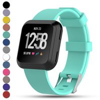 Ysang for Fitbit Versa Strap, Classic Adjustable Replacement Soft Silicone Sport Wristband Strap for Fitbit Versa Smartwatch, Large/Small