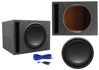 Alpine S-W12D4 12" 1800w Car Audio Subwoofer+Vented Sub Box Enclosure SW12D4