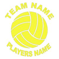 Wild Dingos LLC Sports Volleyball LRG 5x5 Custom Vinyl Decal Sticker Yellow