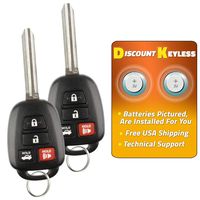 Discount Keyless Keyless Entry Remote Uncut Car Igntion Key Compatible with HYQ12BDM H Chip (2 Pack)