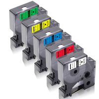 Compatible Label Tape for 45013 45016 45017 45018 45019 1/2" Refills Cassette for Dymo LabelManager 160 280 260P 420P PnP 220P 360D 450D 210D 500TS LabelPoint 100 350 COLORPOP Label Maker, 5-Pack