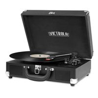 Innovative Technology Nostalgic 3-Speed Vintage Suitcase Turntable, Black