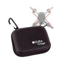 DURAGADGET Premium Quality Hard EVA Shell Case/Box with Carabiner Clip & Twin Zips in Black - Suitable for Use with The Revell Control XS Nano Quad Micro Quadrocopter Drone