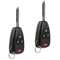 Car Key Fob Keyless Entry Remote fits Chrysler 200 300 300c PT Cruiser Sebring/Dodge Avenger Charger/Jeep Commander Grand Cherokee Liberty (OHT692427AA), Set of 2