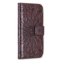 Huawei Honor 9 Case Cover, Casake [Ripple] Pu Leather] [Card Slot] [Wallet Leather Flip Case] for Huawei Honor 9 Case, Brown
