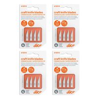 Slice 10519-CS Straight Edge, Pointed Tip Craft Blade, Finger Friendly Ceramic Blade, Lasts 11x Longer than Steel,Pack of 24