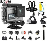 SJCAM SJ6 Kit {Including Extra Battery, 5-in-1 Accessories} SJ6 LEGEND Dual Screen 2″ LCD Touch Screen 2880×2160 Novatek NT96660 Panasonic MN34120PA CMOS 4K Ultra HD Sport DV Action Camera- Silver
