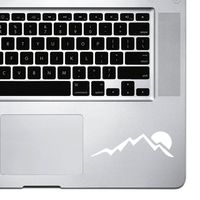 StickAny Palm Series Big Mountain Sunset Sticker for MacBook Pro, Chromebook, and Laptops (White)
