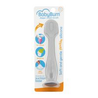 Baby Bum Brush, Original Diaper Rash Cream Applicator, Soft Flexible Silicone Brush, Unique Gift [Gray]