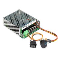 UCTRONICS Stepless DC Motor Controller, DC 10-50V 40A, Motor Speed Controller with Adjustable Potentiometer, Forward-Brake-Reverse Switch and LED Indicator for DC Brush Motor, DC Lamps/LED
