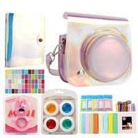QUEEN3C Aurora Bright Accessories Kit for Fujifilm Instax Mini 9 Instant Camera, with Camera Case + Album + Filters & More Accessories for Fujifilm Mini 9 8 8 Camera. (Bundle, Aurora Bright)