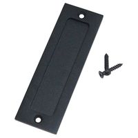Running Black 7 inch Sliding Barn Door Finger Pull Set | Heavy Duty Modern Simple Invisible Handle| with Flat Bottom Easy to Install