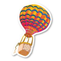 Hot Air Balloon Sticker Interesting Stickers - 2 Pack - Laptop Stickers - 2.5" Vinyl Decal - Laptop, Phone, Tablet Vinyl Decal Sticker (2 Pack) S82327
