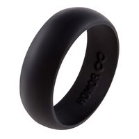 Honor Eternity Ring Men Silicone Ring Premium Grade Wedding-Bands for Active Men, Athletes, Comfortable Fit Jet Black (Jet Black, 14)