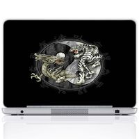 Meffort Inc 15 15.6 Inch Laptop Notebook Skin Sticker Cover Art Decal (Free Wrist pad) - Tiger and Dragon