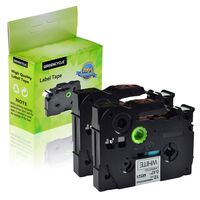GREENCYCLE 2 PK Black on White Label Tape Compatible for Brother TZ 231 TZe 231 P-Touch 26.2ft