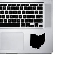 StickAny Palm Series Ohio OH Sticker for MacBook Pro, Chromebook, and Laptops (Black)