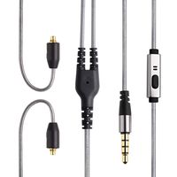 pengwanlai Earphone Cable Fever Aluminum Foil Extension Cable MMCX Cable with Mic Headphone Cable Replacement Repair Wire (with Mic)