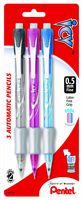Pentel Icy Automatic Pencil, 0.5mm,  Assorted Barrels, 3 Pack (AL25TBP3)