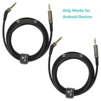 Mr Rex [2-Pack] 2.5mm Aux Audio Cable with Mic and Remote for Bose QuietComfort QC35ii QC35 QC25, JBL E55BT E45BT, Live & E Series Headphones, 5ft 2.5 to 3.5mm Replacement Cord with Velcro Cable Tie