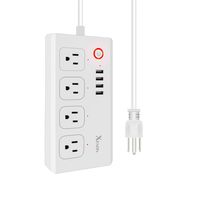 Xenon SO-301 Smart Power Strip, WiFi Surge Protector, 5-Feet 4-Outlet 4 USB, Multi-Socket Power Outlet Extension Cord, Remote Control via Smart Phone, Compatible with Alexa, Timing Function, White