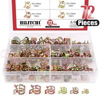 Hilitchi 72 pcs Spring Band Type Action Fuel/Silicone Vacuum Hose Pipe Clamp Low Pressure Air Clip Clamp (10 x 7mm 10mm 11mm 14mm 16mm 17mm)