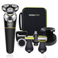 Electric Razor for Men 5 in 1 Rotary Shavers Beard Trimmer Grooming Kit Wet and Dry Electric Shaver Nose Hair Trimmer Cordless Waterproof USB Charging