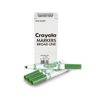 Crayola Green Markers, Broad Line Markers, 12 Count