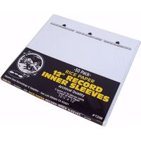 (50) 12" Record Inner Sleeves - 3-Layers of Archival Quality, Anti-Static HDPE with Rice Paper Enclosed Insert for Extra Rigidity #12IM