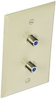 Leviton 80782-T Standard Video Wall Jack, F X F, Light Almond