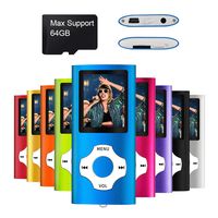 Mymahdi MP3/MP4 Portable Player,1.8 Inch LCD Screen and Card Slot,Max Support 64GB TF Card,Darkblue