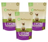 Pet Naturals of Vermont L-Lysine Fun-Shaped Chews for Cats - 3 packs of 60ct