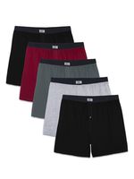 Fruit of the Loom Men's 5-Pack Soft Stretch Knit Boxer - Colors May Vary, Assorted, X-Large
