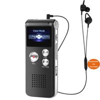 Digital Voice Recorder USB Flash Portable Professional Voice Activated Recorder Pen Support 650Hrs Dictaphone LCD MP3 Player with Speaker (8GB Black)