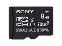 Sony 8GB Class 10 UHS-1 Micro SDHC up to 70MB/s Memory Card (SR8UY2A/TQ)