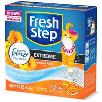 Fresh Step Scented Litter with the Power of Febreze, Clumping Cat Litter - Hawaiian Aloha, 14 Pounds