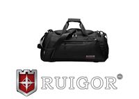 Sport Gym Duffel Bag with Sweat Control Shoe Compartment, Water Resistant, Large Sports Duffle Motion 32 Small by Swiss RUIGOR - Black